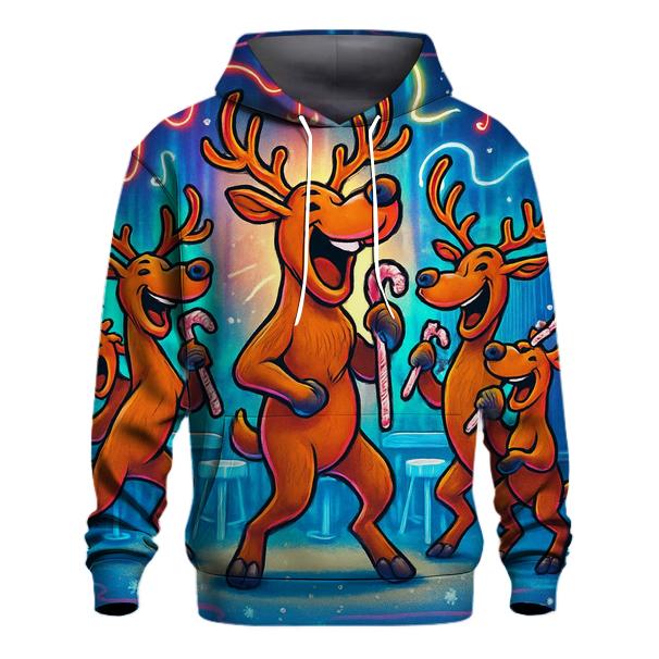 Reindeer Karaoke At The North Pole premium hoodies