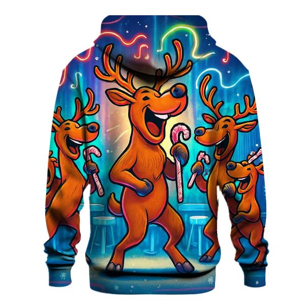 Reindeer Karaoke At The North Pole premium hoodies