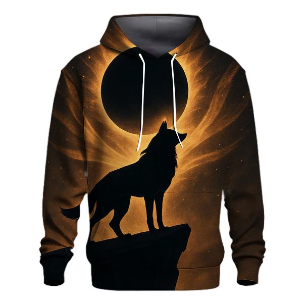 Solar Eclipse Shadow Wolf premium hoodies