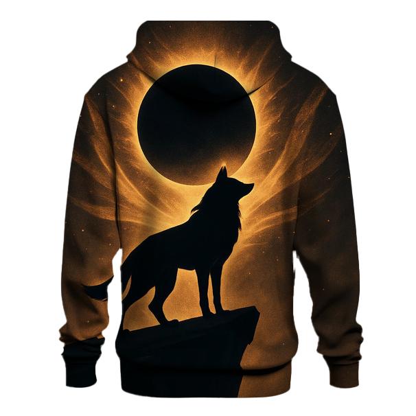 Solar Eclipse Shadow Wolf premium hoodies