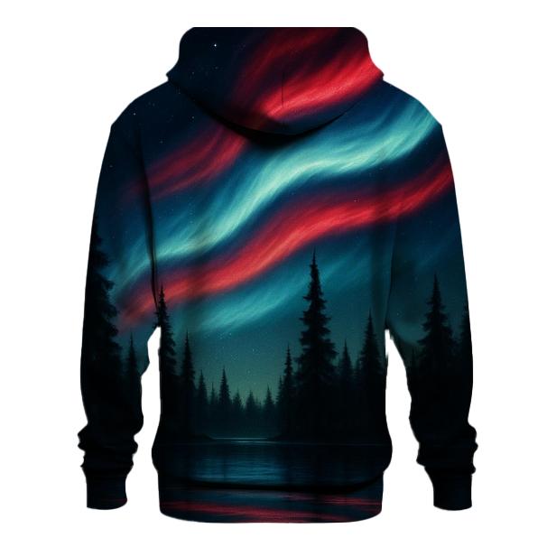 Aurora Stripes Over Pines designer hoodies