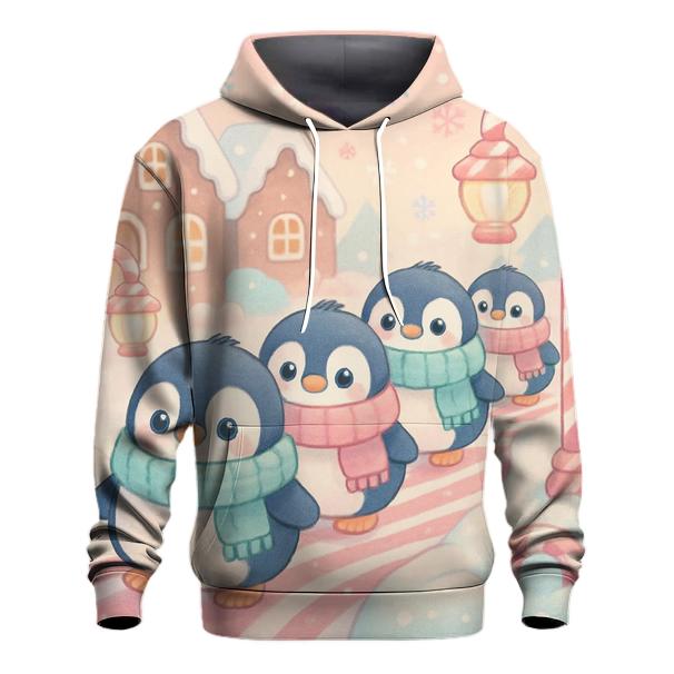 Penguin Parade On Candy Cane Lane hoodie designs