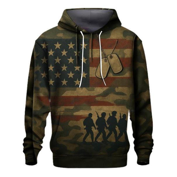 Camouflage Of Freedom embroidered hoodies