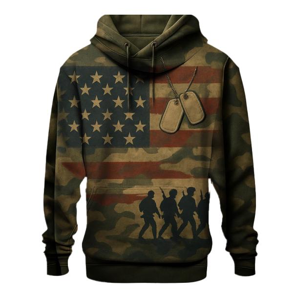 Camouflage Of Freedom embroidered hoodies