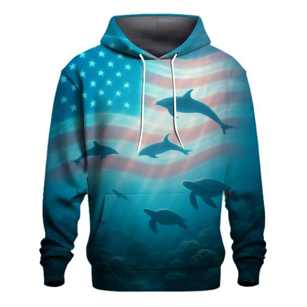 Ocean Depths Starfield Current graphic hoodies