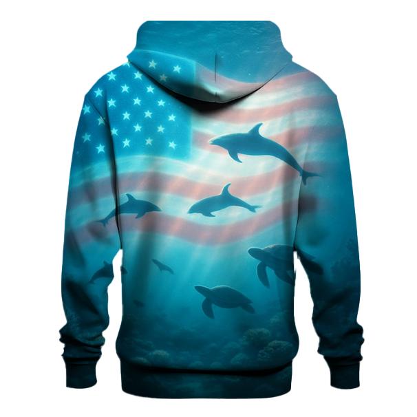 Ocean Depths Starfield Current graphic hoodies