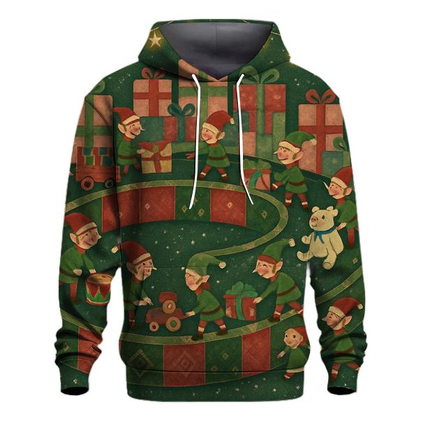 Elves Winter Workshop Assembly Line hoodies fashion