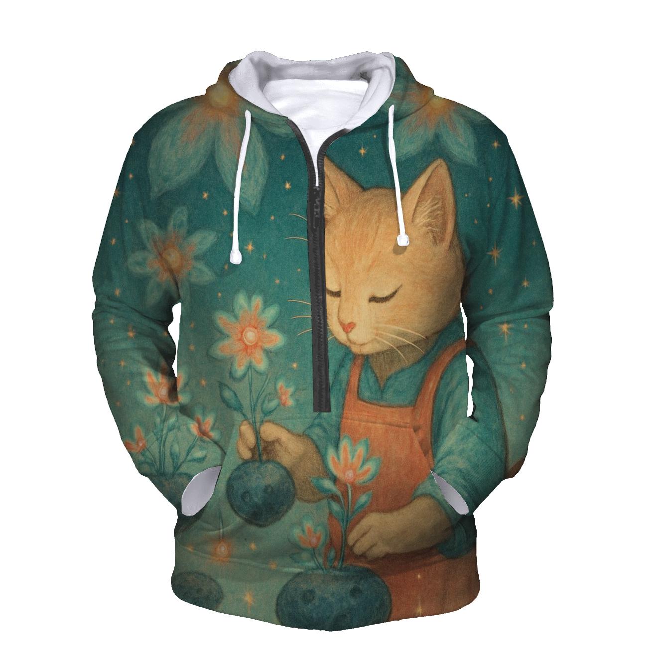 Stargarden Florist Cat graphic hoodies