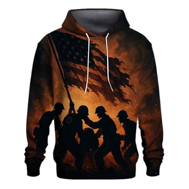 Rising From The Battlefield Smoke printed hoodies