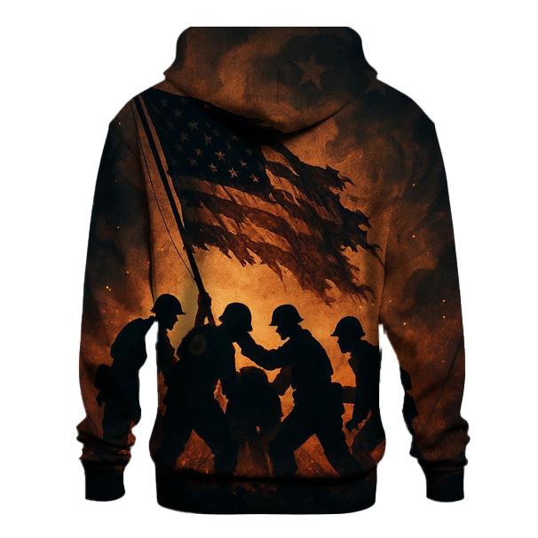 Rising From The Battlefield Smoke printed hoodies