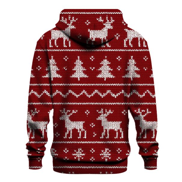 Christmas Sweater Icons Band Repeat On Red hoodie styles
