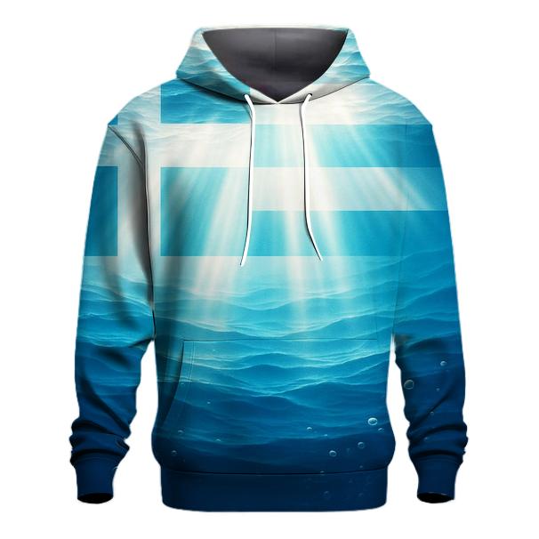 Ocean Heart Of The Greek Flag premium hoodies