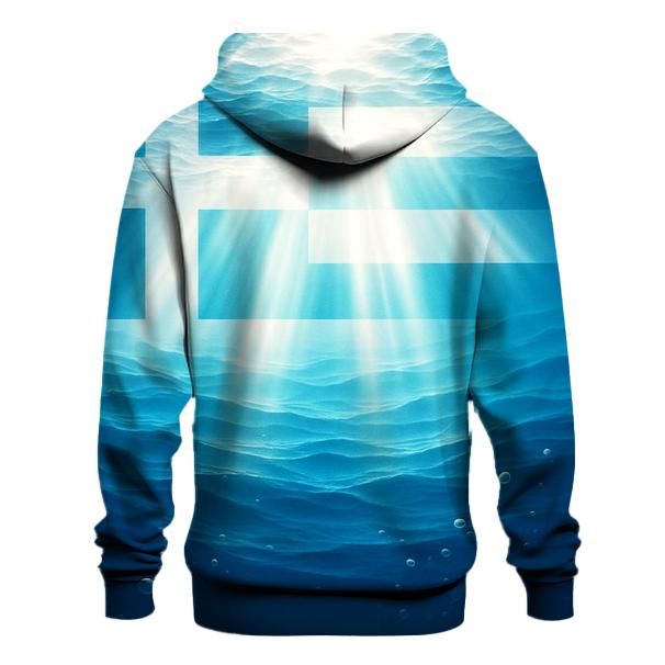 Ocean Heart Of The Greek Flag premium hoodies