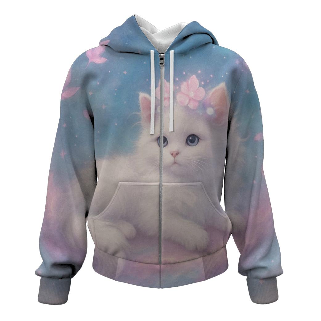 Nebula Flower Crown Dreamer Cat hoodie trends