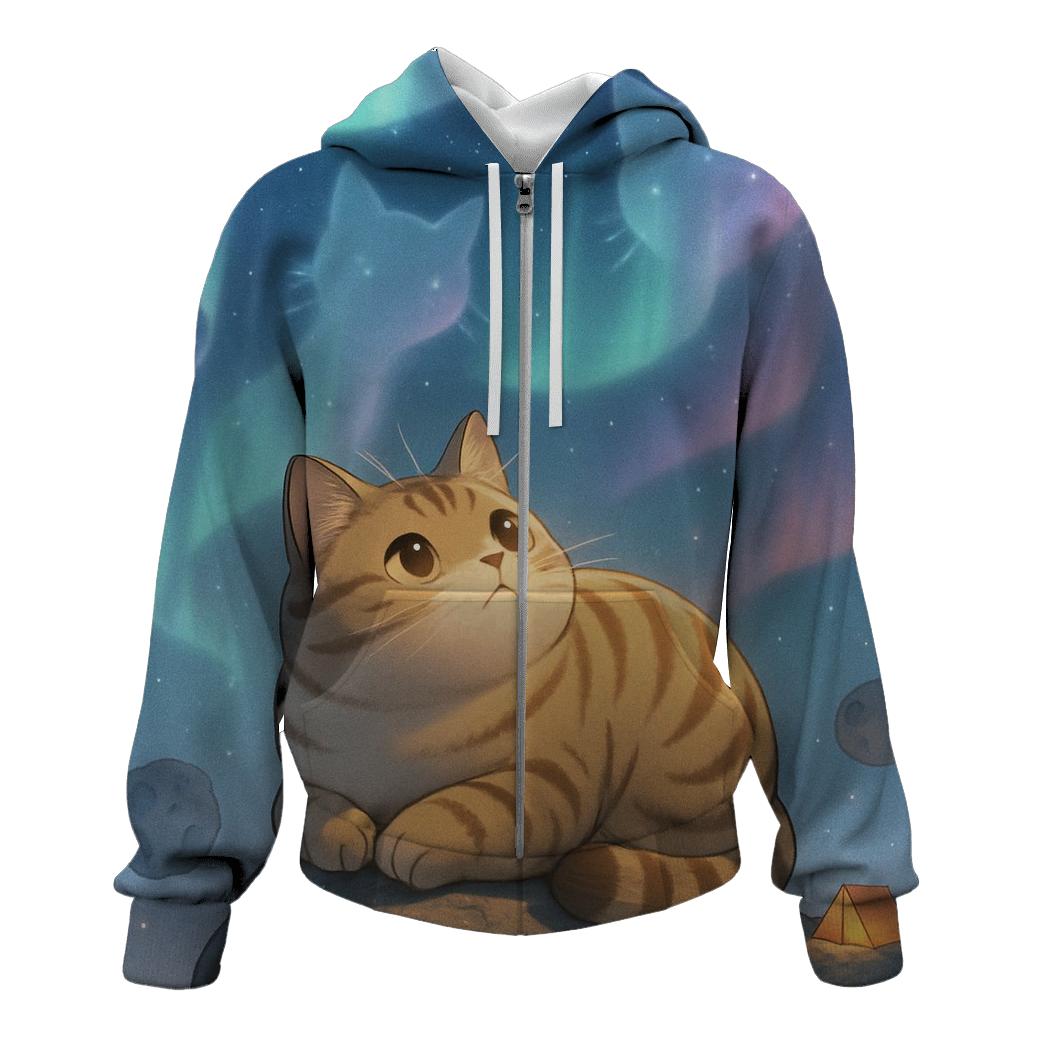Aurora Stargazer Cat Camp lightweight hoodies