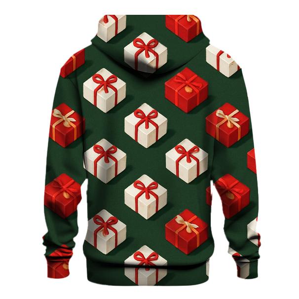 Gift Box Diagonal Parade On Forest Green premium hoodies