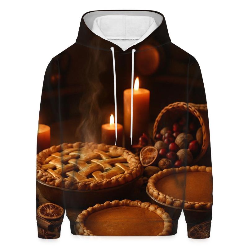 Candlelit Heirloom Pie Table embroidered hoodies