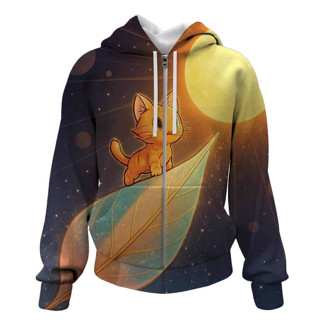 Solar Sail Captain Kitten graphic hoodies