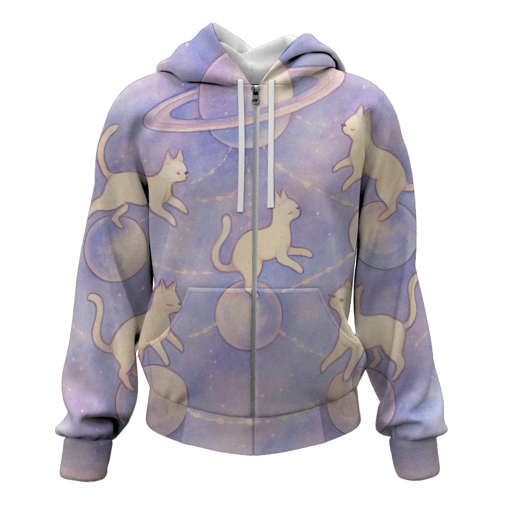 Celestial Carousel Of Cats pullover hoodies