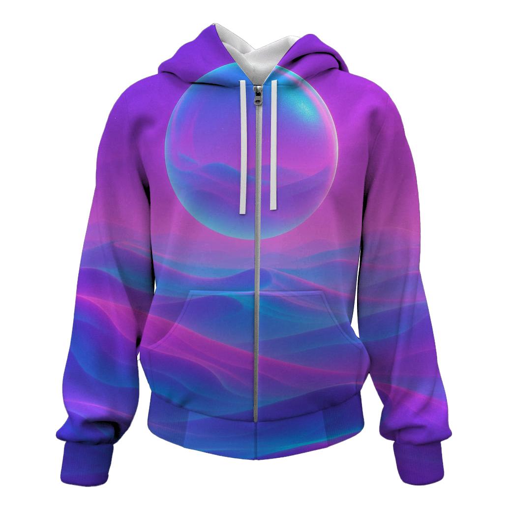 Neon Mirage Gradient Dunes pullover hoodies