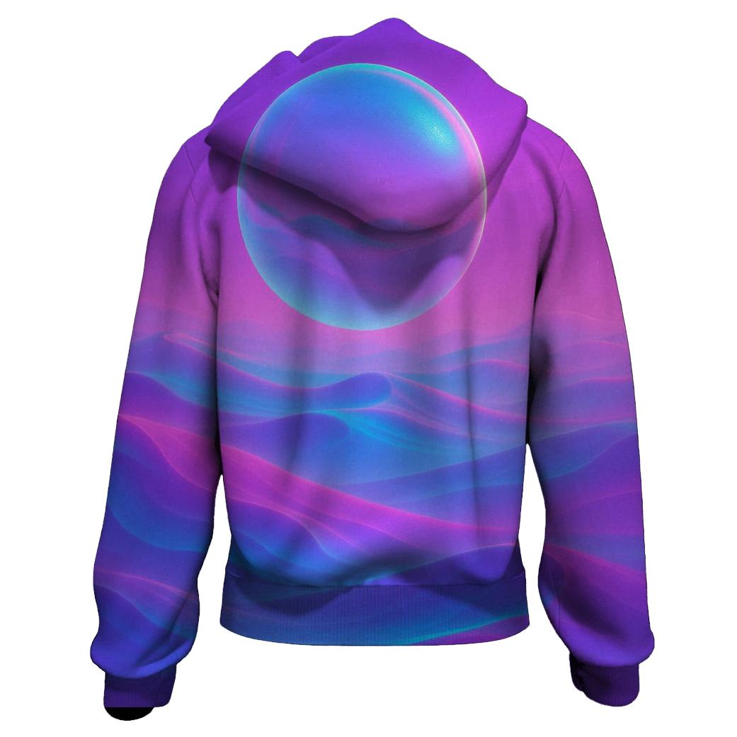 Neon Mirage Gradient Dunes pullover hoodies