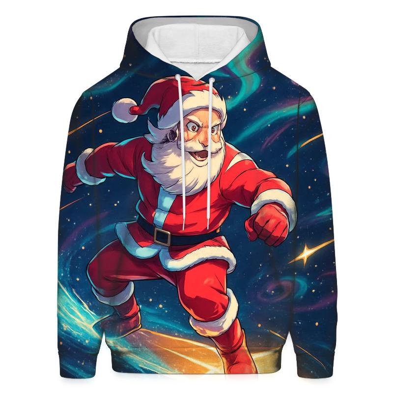 Starlight Surf Santa heavyweight hoodies