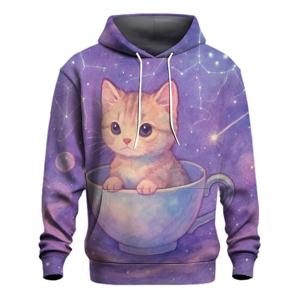 Starlit Teacup Cat Voyage custom hoodies
