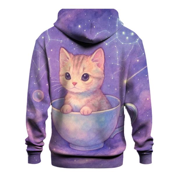 Starlit Teacup Cat Voyage custom hoodies