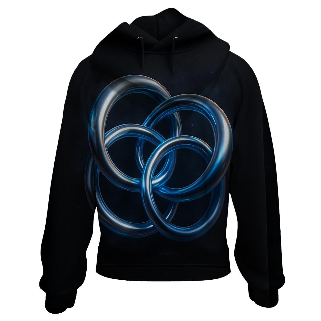 Chromatic Eclipse Gradient Rings zip-up hoodies