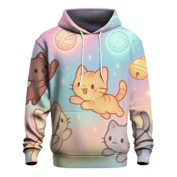 Cosmic Yarn Comet Kittens embroidered hoodies