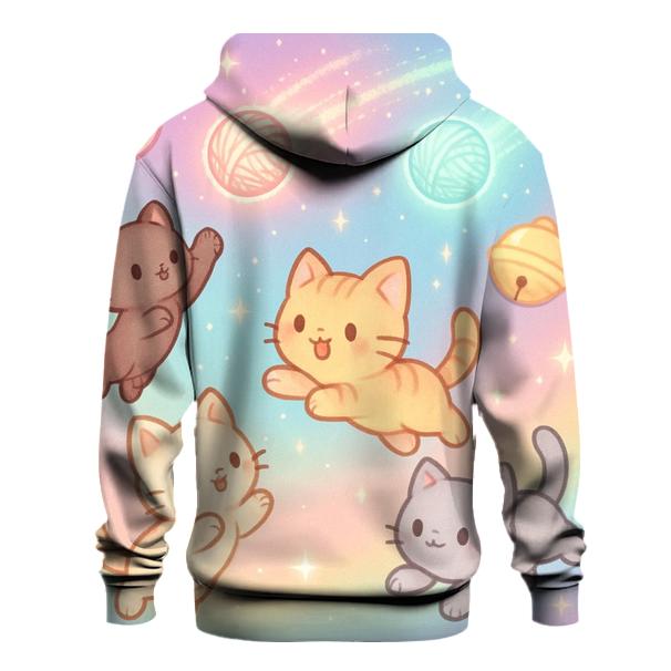 Cosmic Yarn Comet Kittens embroidered hoodies