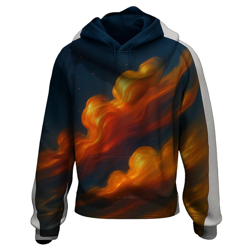 Prismatic Drift Gradient Clouds zip-up hoodies