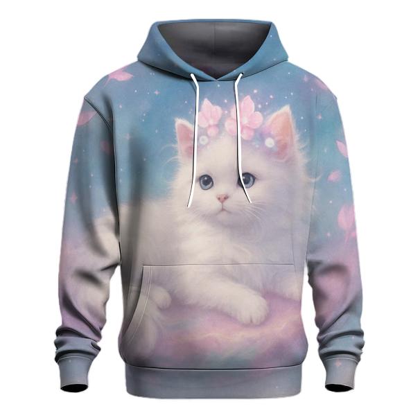 Nebula Flower Crown Dreamer Cat printed hoodies