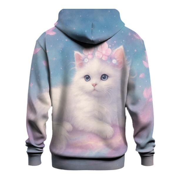 Nebula Flower Crown Dreamer Cat printed hoodies