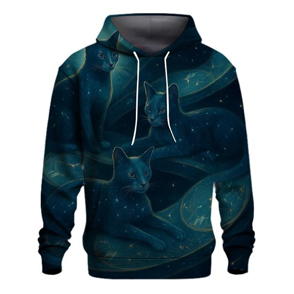 Time Ribbon Clockwork Cats heavyweight hoodies