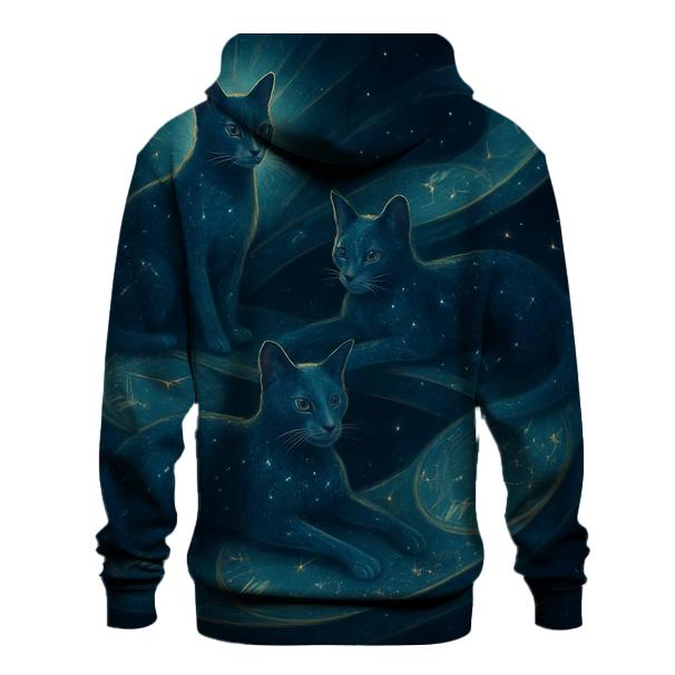 Time Ribbon Clockwork Cats heavyweight hoodies