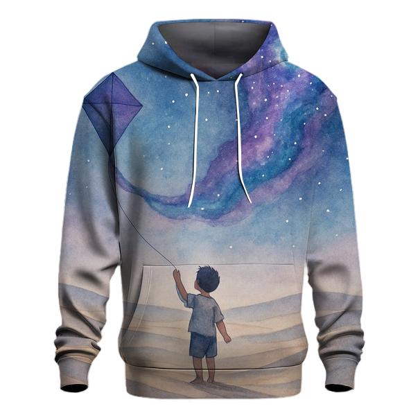 Cosmic Kite Over Desert Dunes pullover hoodies