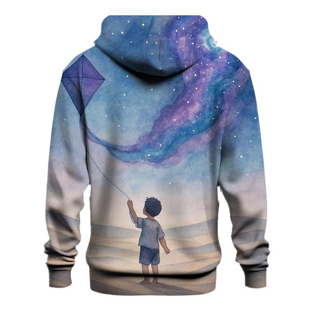 Cosmic Kite Over Desert Dunes pullover hoodies