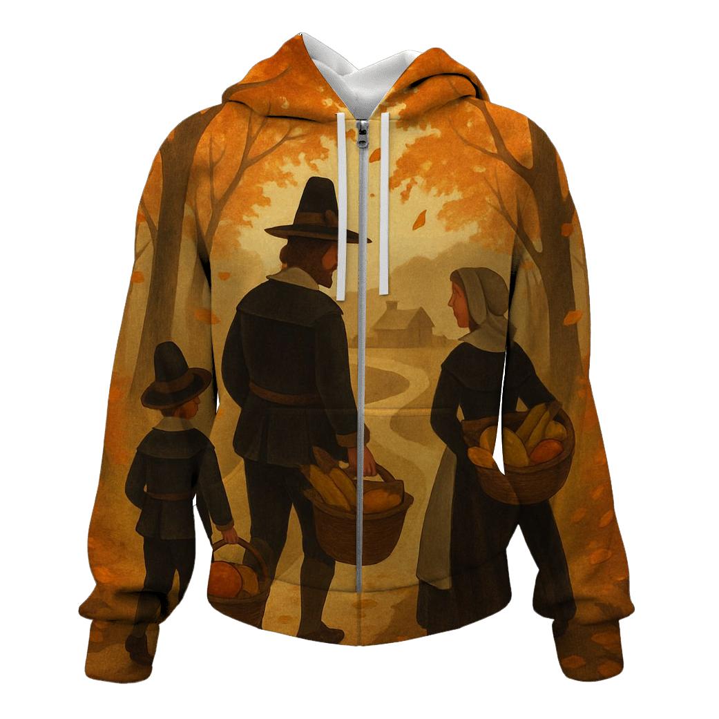 Pilgrim Trail Through Amber Woods lightweight hoodies