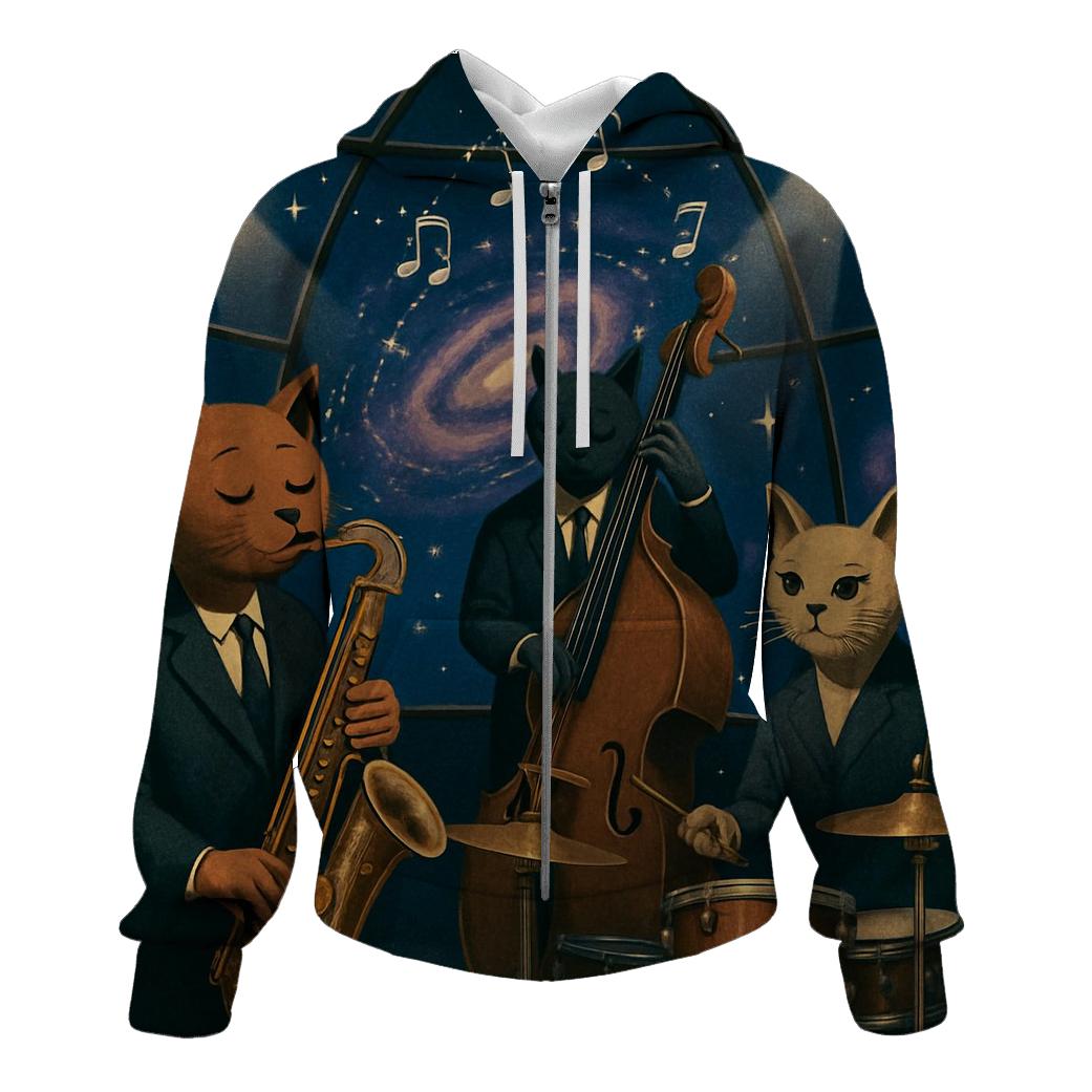 Zero Gravity Jazz Cat Trio hoodie trends