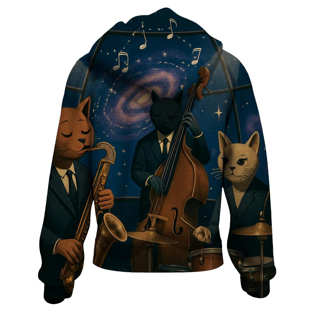 Zero Gravity Jazz Cat Trio hoodie trends