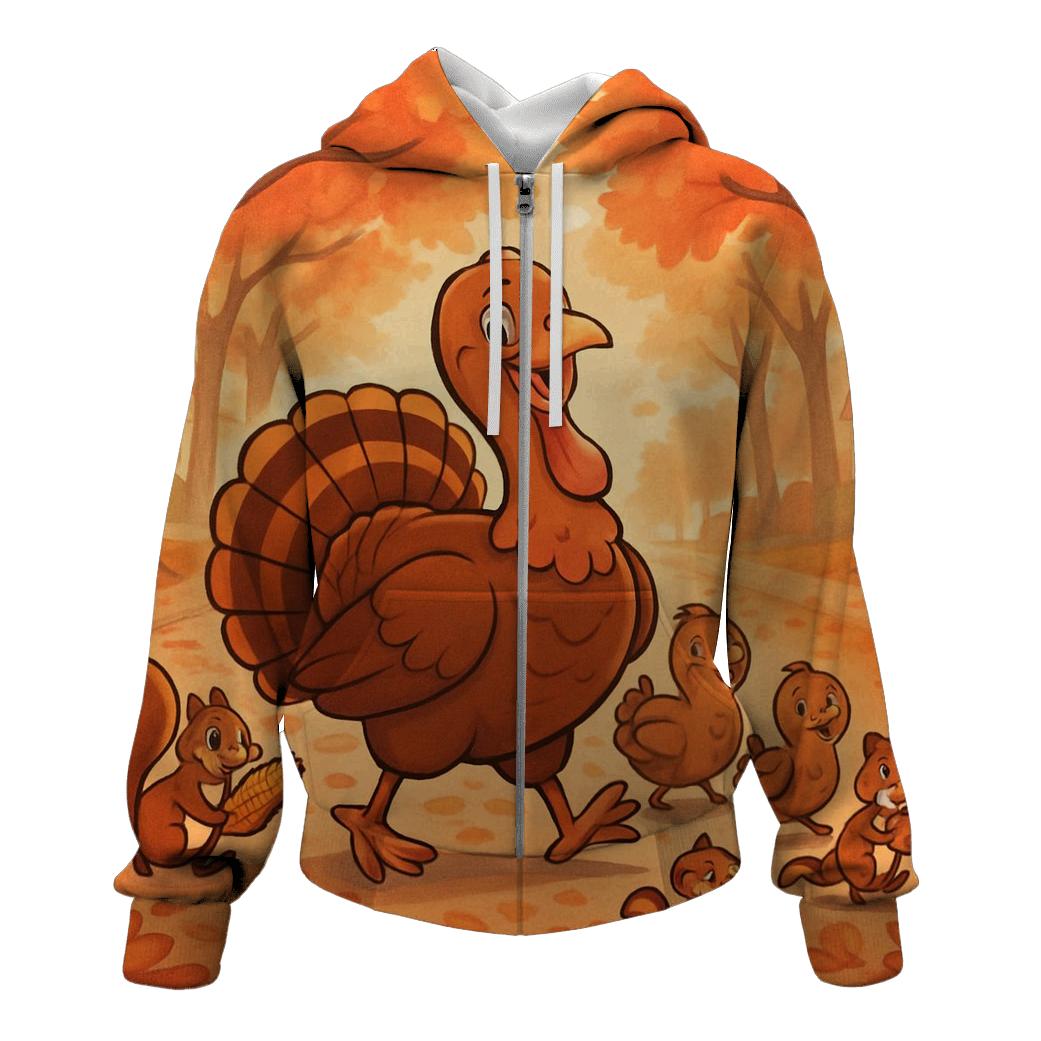 Turkey Parade Through Leafy Lane designer hoodies
