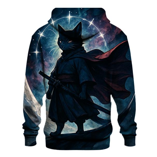 Nebula Samurai Cat Sentinel hoodie designs