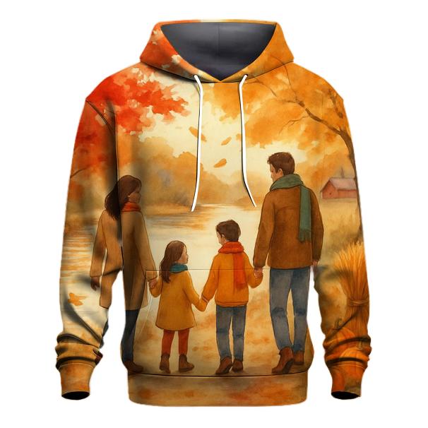 Autumn River Gratitude Walk zip-up hoodies