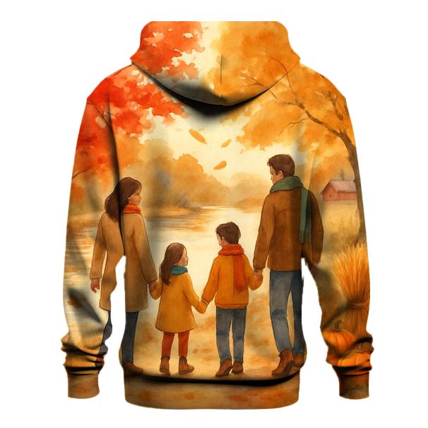 Autumn River Gratitude Walk zip-up hoodies