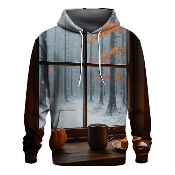 Cozy Cabin Window Thanksgiving View hoodie styles
