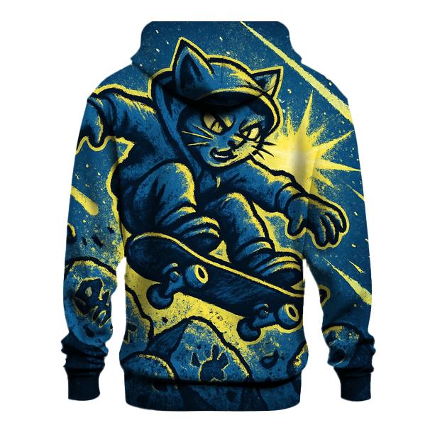 Meteor Shower Skatepark Cat hoodie designs