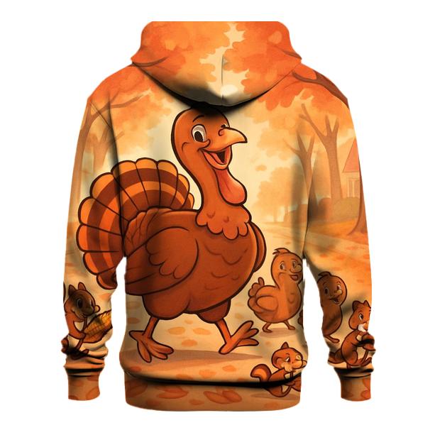 Turkey Parade Through Leafy Lane pullover hoodies