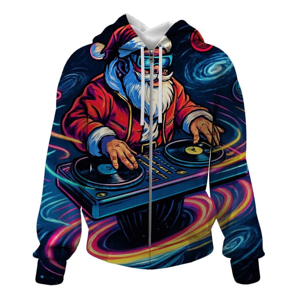 Black Hole DJ Santa pullover hoodies