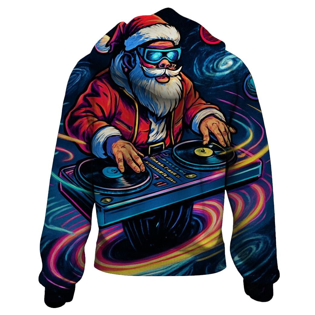 Black Hole DJ Santa pullover hoodies
